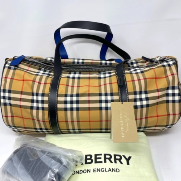 Burberry Kennedy Vintage Check Duffle Bag for Men